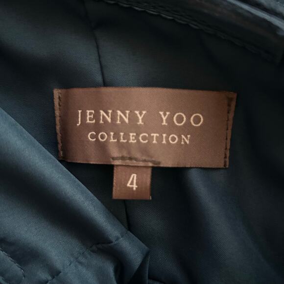 Jenny Yoo Annabelle Teal Tulle Pleated Strapless Formal Bridesmaid Dress Size 4 - Picture 6 of 7